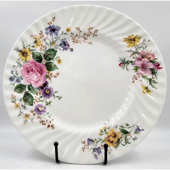 Royal Doulton England Arcadia H4802 Dinner Plates Brown Backstamp Set of 4 - Picture 5 of 7